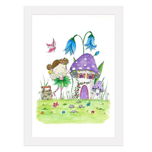 Fairy with Bluebells Print