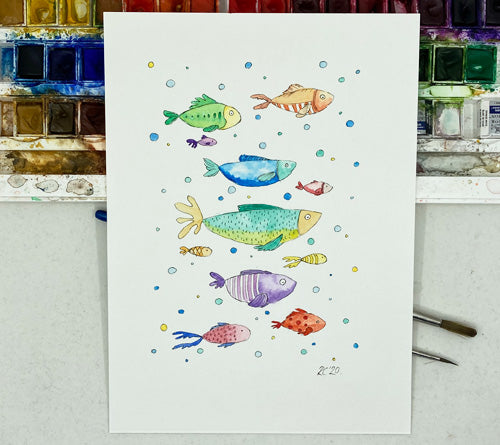 Fish with bubbles