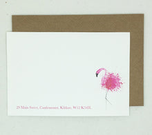 Load image into Gallery viewer, 20 Flamingo Notelet - Personalised
