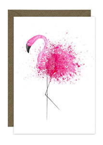 Flamingo Apron, Print & Cards Bundle