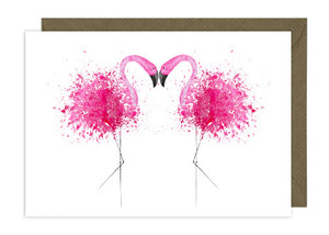 Flamingo Apron, Print & Cards Bundle