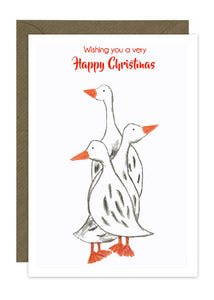 Plain Geese Christmas Card