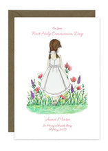 Load image into Gallery viewer, Communion Card - Girl Short Dress
