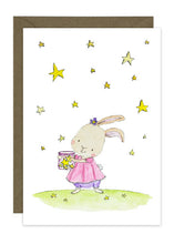 Load image into Gallery viewer, Girl Bunny catching Stars
