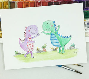 Hugging Dinosaurs