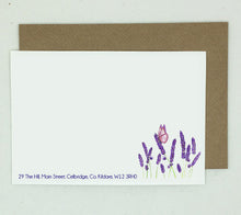 Load image into Gallery viewer, 20 Lavender Notelets - Personalised
