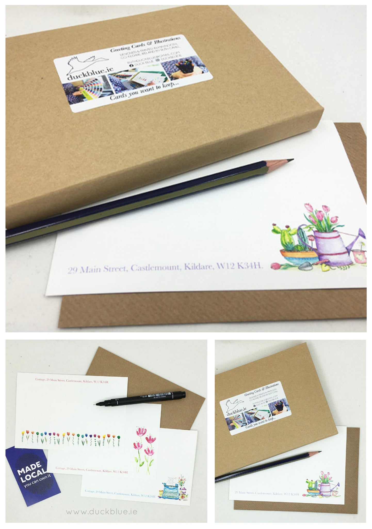 Designs For Notelets 20 Notelets - Design Yourself – Duck Blue