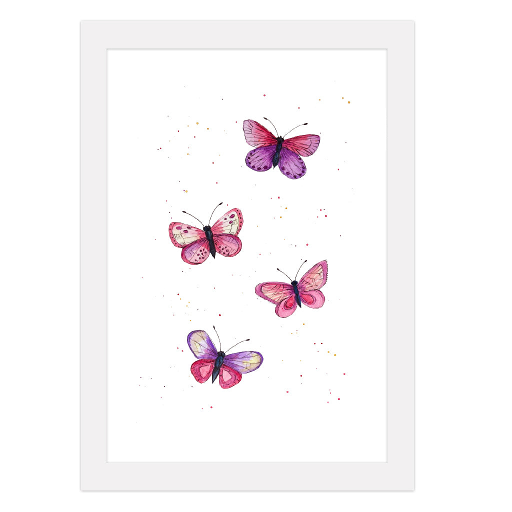 Pink Butterflies Print