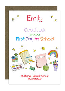 First Day of School - Text Personalised