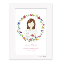 Load image into Gallery viewer, Communion Girl - Floral Wreath

