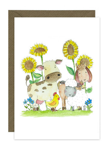 Animals with Sunflowers