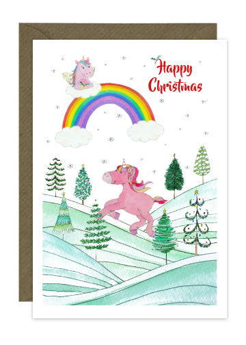 Unicorn Christmas Card