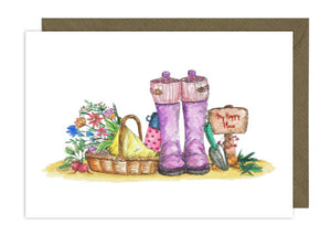 Wellies with flowers