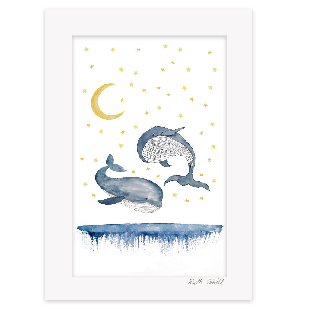 Whale Moon Print